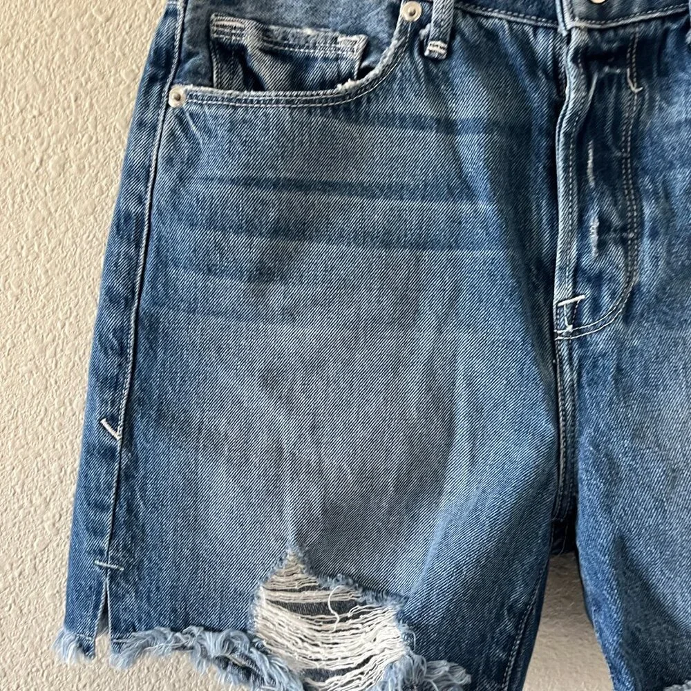 Good American High Waist Cutoff Jean Denim Shorts Size 2/26 - Picture 4 of 9